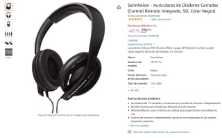 Auriculares de Diadema Cerrados marca Sennheiser por 29,99€