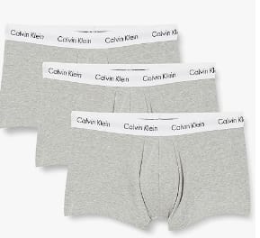 Lot de 3 boxer Homme gris Calvin Klein à 21€