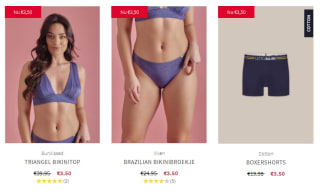 Alle items in de outlet voor €3,50 bij Sapph