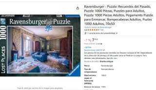 Puzzle Ravensburger Recuerdos del pasado 1000 piezas por 7,16€