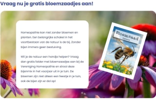 Gratis bloemzaadjes bij de Vereniging Homeopathie