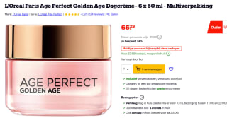 6 stuks L'Oréal Paris Age Perfect Golden Age Hydraterende Dagcrème 50ml voor €66 bij Bol