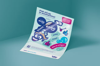 Gratis Vitens wasmachine stickervel