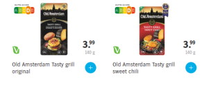 Old Amsterdam Tasty grill original of Old Amsterdam Tasty grill sweet chili voor €1,99 dmv code bij de AH