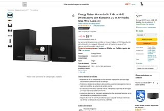 Energy Sistem Home Audio 7 Micro Hi-Fi por solo 59,95€