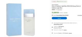 Perfume Dolce & Gabbana Light Blue 100ml por $939 en Walmart