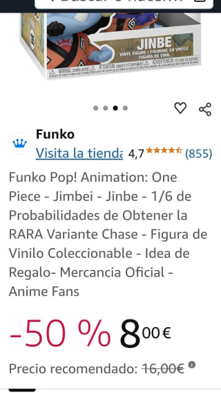 Funko Pop Animation Jimbei Jinbe por 8€.