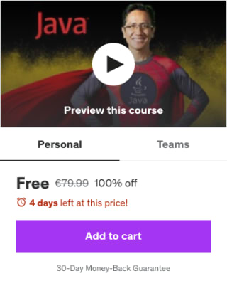 Club Java Master - Novato a Experto Java +110hrs Actualizado Gratis con Udemy