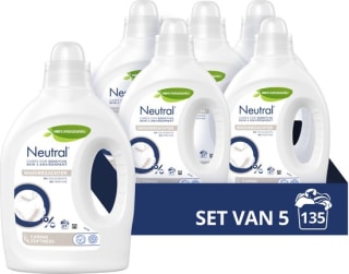 Neutral Parfumvrij Wasverzachter - 5 x 27 wasbeurten - Voordeelverpakking voor €10,73 bij Bol.com