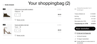 20% extra korting in de Sacha sale bij aankoop vanaf 2 artikelen