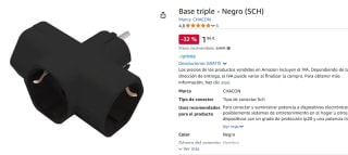 Enchufe Base triple por 1,96€