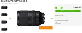 Sony SEL 70-350mm f/4.5-6.3 G OSS - Zoomlens voor €649 bij Fotodevakman