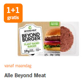1+1 gratis op alle Beyond Meat bij de AH