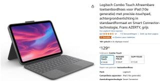 Logitech Combo Touch - Tablettoetsenbord - Geschikt voor iPad (10 gen) - FR Azerty voor €129 bij Amazon België