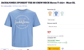 JACK & JONES T-shirt JJFOREST met printopdruk voor €7,79 bij Bol.com