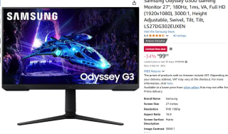 Samsung Odyssey G3 G30D - Full HD Gaming Monitor - 180hz - 27 inch voor €99 bij Amazon