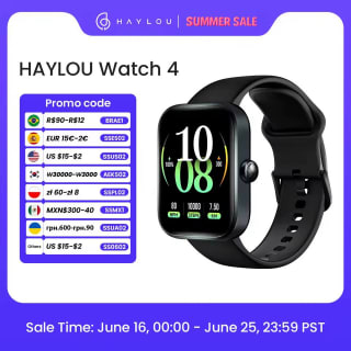 Smartwatch HAYLOU Watch 4 con GPS, llamadas por Bluetooth, pantalla HD 1,93", monitoreo de salud y batería de 15 días por 22,30€