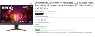 Monitor Gaming de 23.8" BenQ Mobiuz EX240N por 119,49€