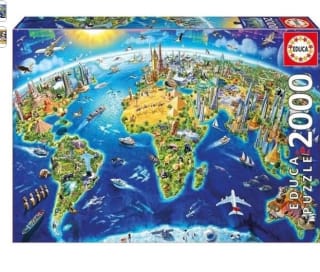 Puzzle marca Educa Símbolos del Mundo de 2000 piezas por 10,40€