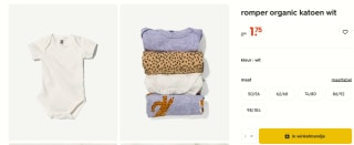 30% korting op rompers bij Hema