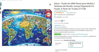 Puzzle marca Educa Símbolos del Mundo de 2000 piezas por 10,40€