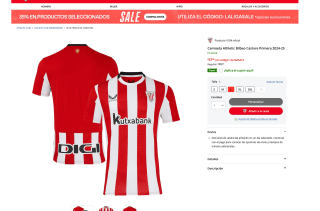 Camiseta Athletic Bilbao Castore Primera 2024-25 por solo 57,85€