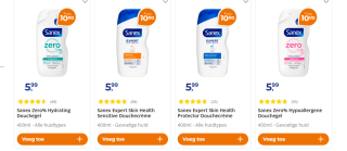 Alle Sanex producten 3 voor €10 bij Trekpleister