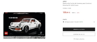 LEGO Icons Réplica Coche Carreras Porsche 911 por 120,99€