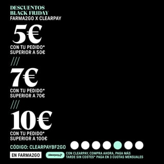FARMA2GO Descuentos BLACK FRIDAY hasta -10€ descuento