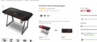 Mesa Gaming Drift DZ75 Negra por 84.99€