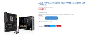 Placa Base Asus TUF GAMING Z790-PLUS WIFI D4 Intel Z790 LGA 1700 ATX por 225,25€