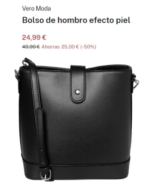 Bolso de hombro efecto piel Vero Moda por 24.99€