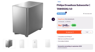 Philips Draadloze Subwoofer TAW8506/10 voor €149 bij iBOOD