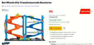 Hot Wheels City Transformerende Racetoren voor €25 bij Bol.com