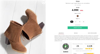 Botines flecos a MITAD del precio ya rebajado con el código MITAD