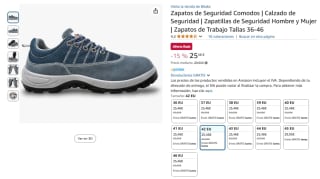 Zapatos de Seguridad Comodos por 25,46€