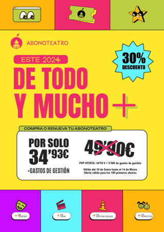 Tu Abonoteatro desde Travel Club con un 30% descuento