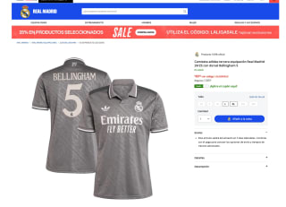 3ra Equipacion Adidas 24/25 Real Madrid con Dorsal por solo 65€