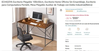 Escritorio plegable 100x50cm ECHIGOYA por $999