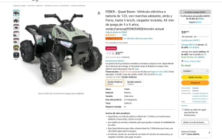 Vehículo FEBER Quad Boxer eléctrico a batería 12V por 99€