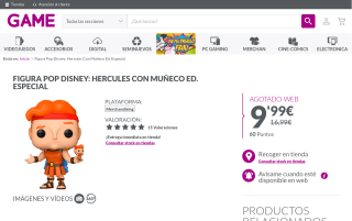 Figura Funko Pop Disney Hercules con muñeco edición especial por 9,99€