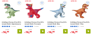 15% korting op Jurassic World speelgoed bij Dreamland