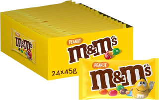 M&M's Peanuts, Snack de Cacahuete y Chocolate con Leche (24 x 45g) por 8.16€