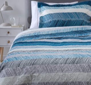 Cubrecama Estampado 1.5 Plazas Azul por $16.141