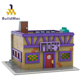 Juego de Bloques de Construcción BuildMOC de la Taberna de Moe de Los Simpsons 1736 Piezas por solo 41,99€