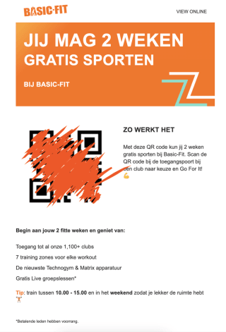 Gratis 2 weken sporten bij Basic-Fit