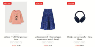 Tot 80% korting in de sale van Merkmeisjeskleding