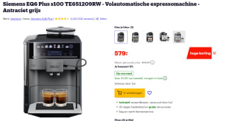 Siemens Volautomatische espressomachine EQ6 Plus s100 TE651209RW voor €579 bij Bol.com