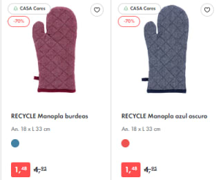 Recopilación productos al 70% tienda CASA (desde 0,75€)