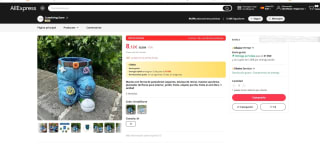 Macetero de resina con forma de pantalones vaqueros talla M por 8,12€